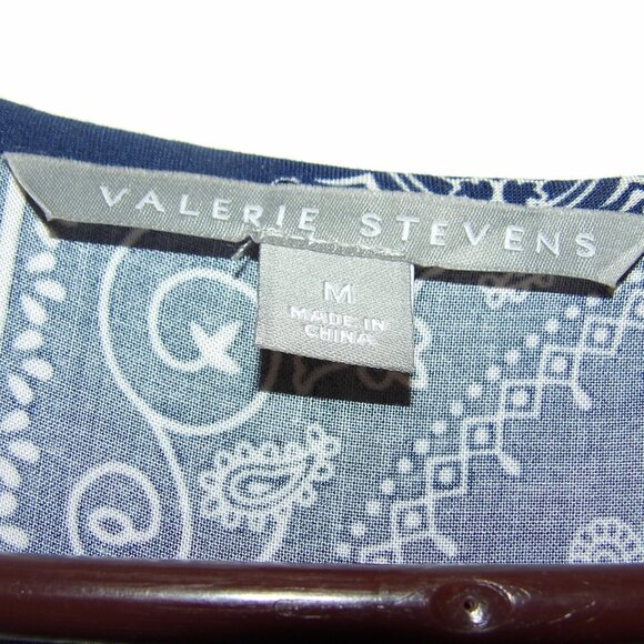 Valerie Stevens Embroidered Embellished Rayon Tank Top Sz M - Picture 5 of 6